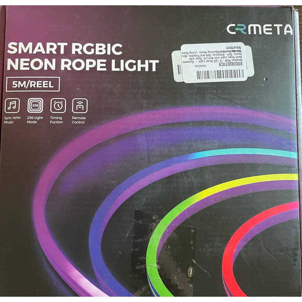 RGB-IC LED Rope Light - Dynamic Neon Rope Light with Remote, - Picture 7 of 7